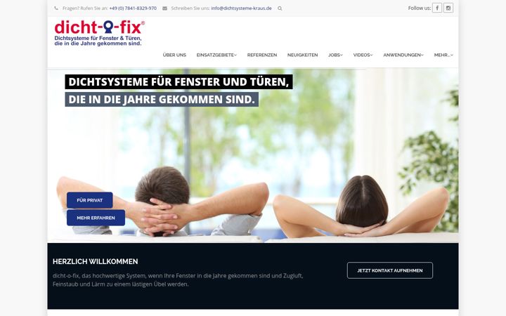 Snímek obrazovky dichtsysteme-kraus.de