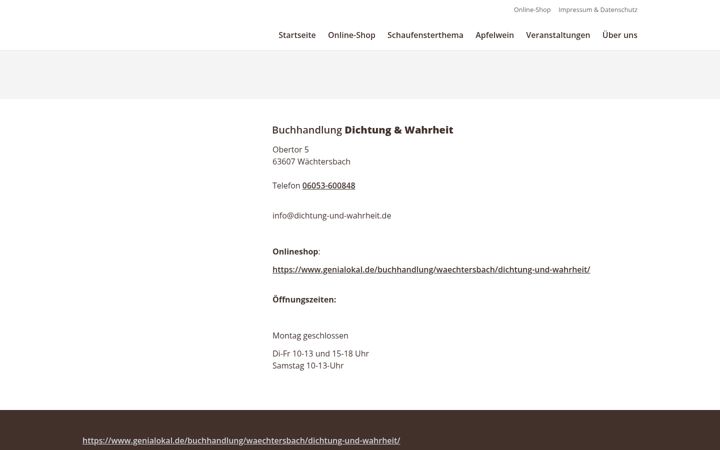 Screenshot of dichtung-und-wahrheit.de