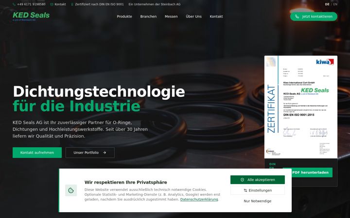 Screenshot of dichtungen-o-ringe.de
