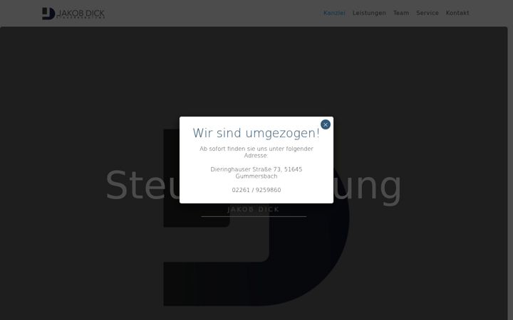 Screenshot of dick-steuerberatung.de