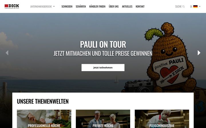 Screenshot of dick.de