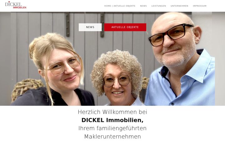 Screenshot of dickel-immobilien.de