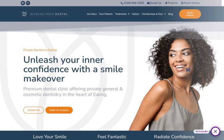 Screenshot of dickensyarddental.com