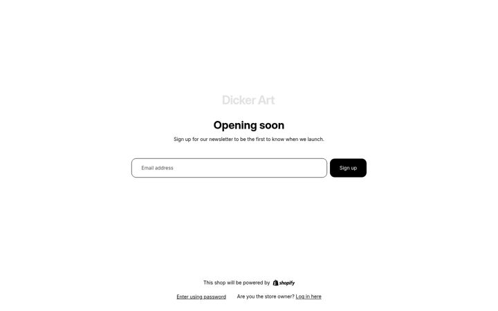 Screenshot of dickerart.com