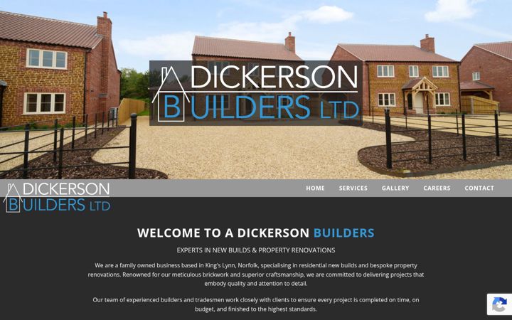 Screenshot of dickersonbuilders.co.uk