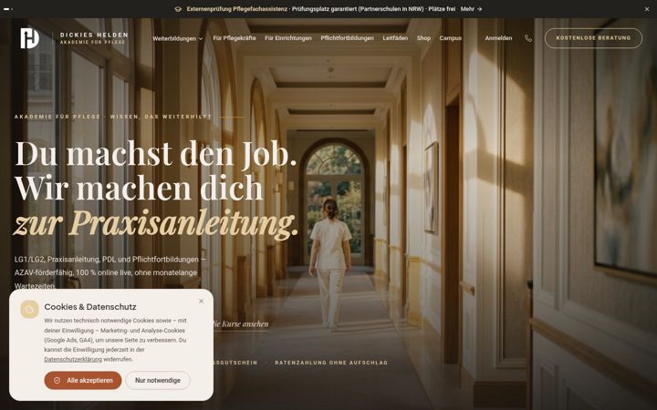 Screenshot of dickies-helden.de