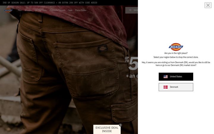 Képernyőkép: dickies.com