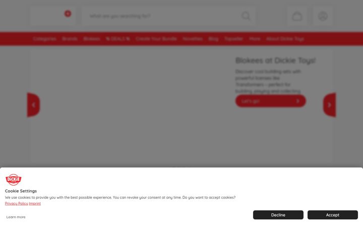 Screenshot of dickietoys.com