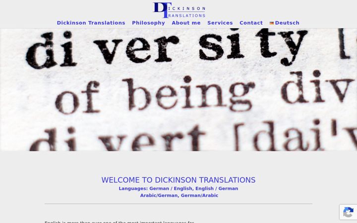 Screenshot of dickinson-translations.com