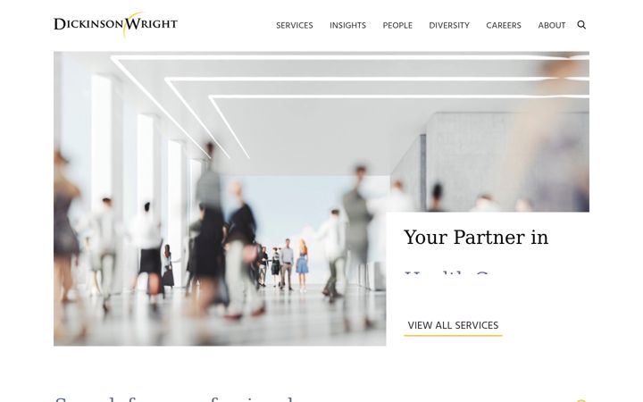 Screenshot of dickinson-wright.com