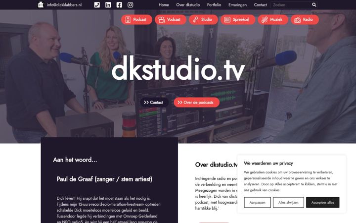 Screenshot of dickklabbers.nl