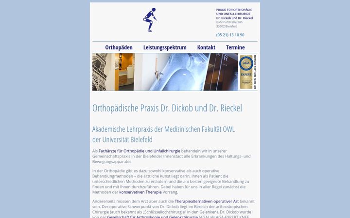 Snímek obrazovky dickob-rieckel.de