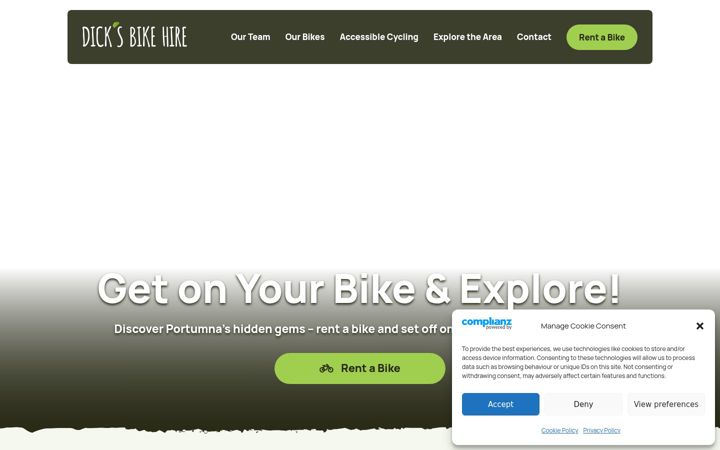 Screenshot of dicksbikehire.ie
