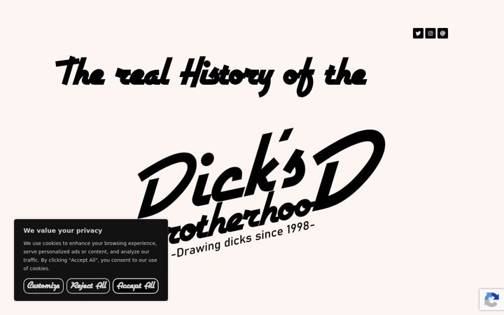 Screenshot of dicksbrotherhood.com