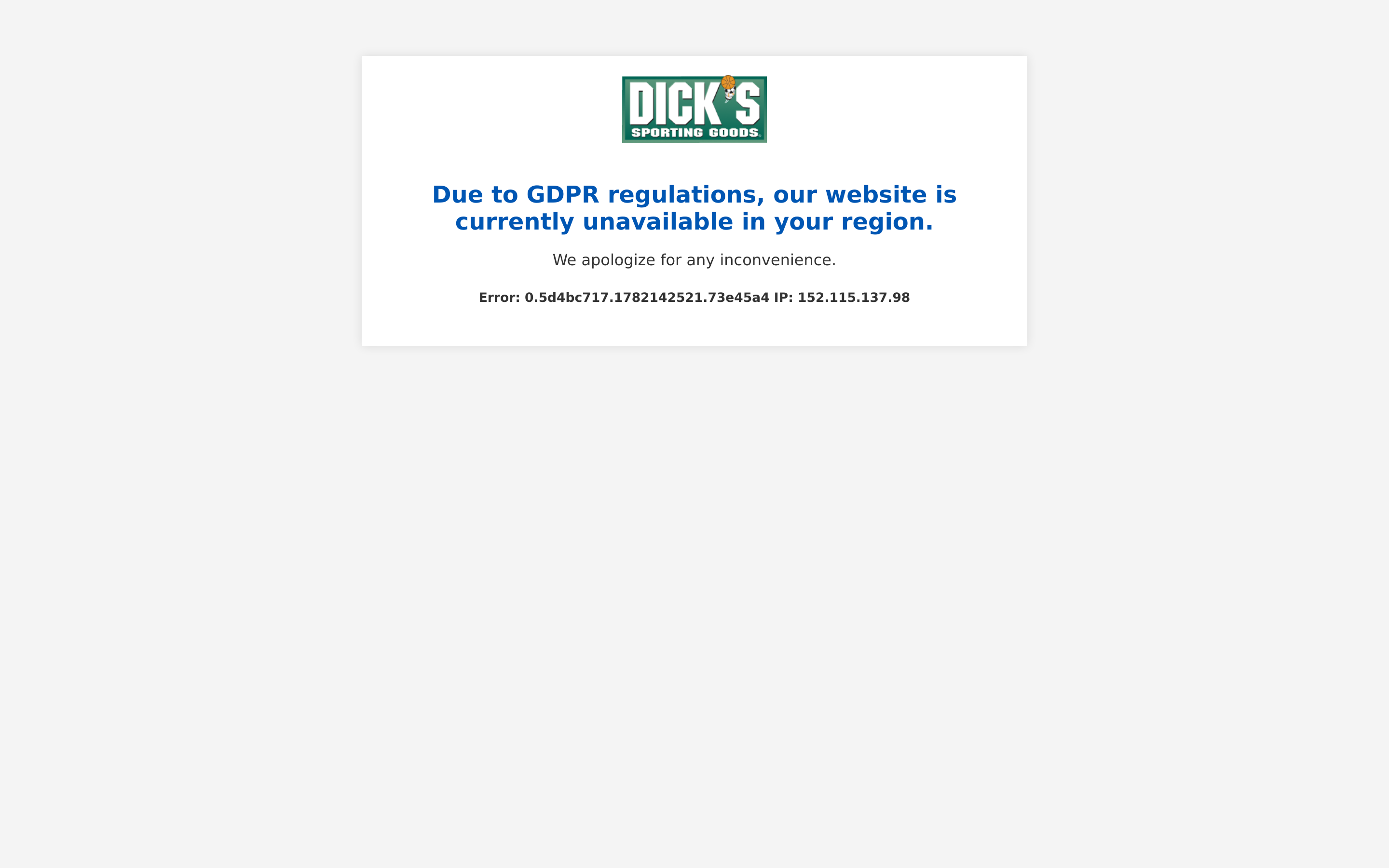Screenshot of dickssportinggoods.com