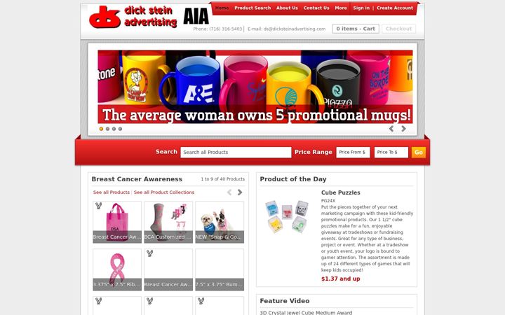 Screenshot of dicksteinadvertising.com