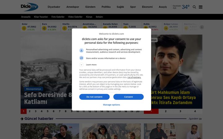 Screenshot of dicletv.com