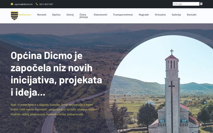 Snímek obrazovky dicmo.hr