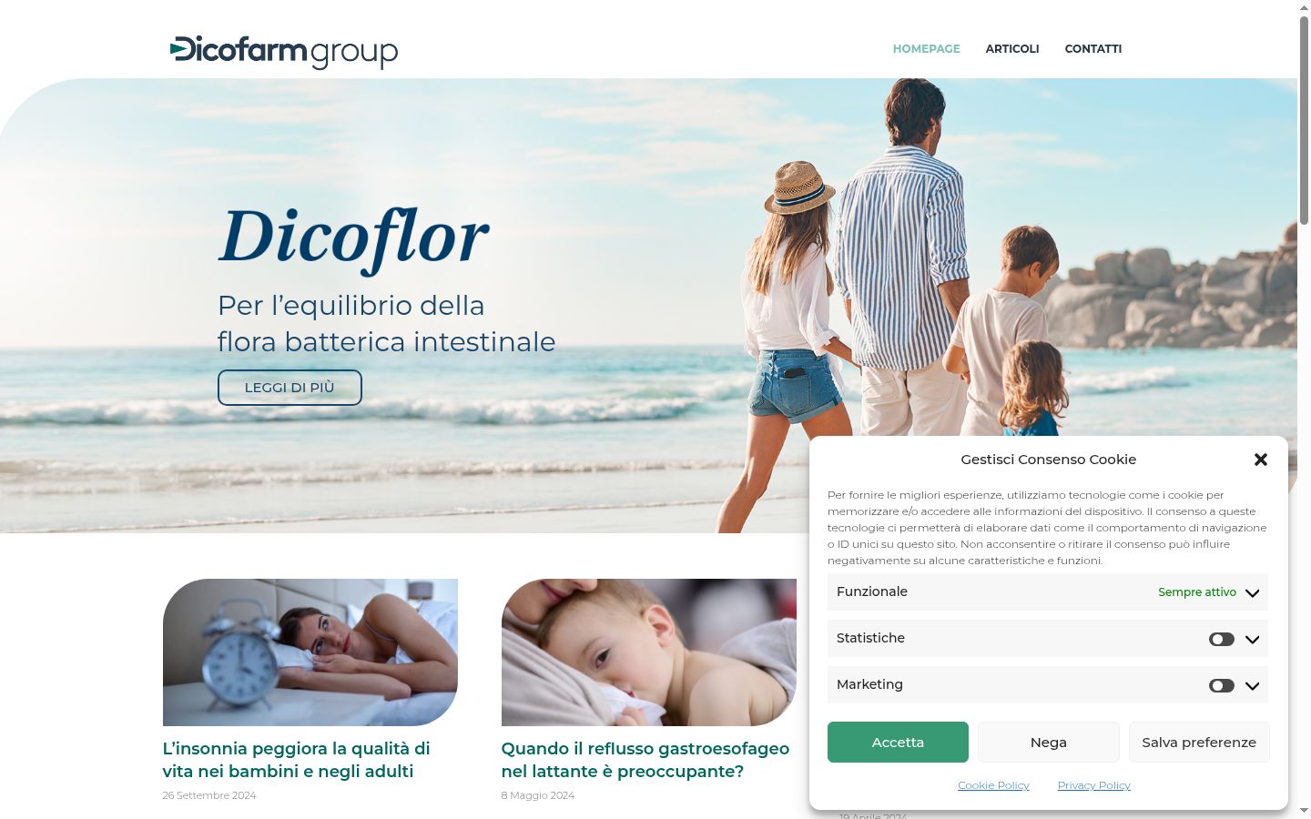 Captura de ecrã do banner de consentimento apresentado antes de qualquer interação
