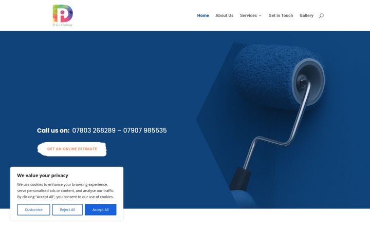 Screenshot of dicolour.co.uk