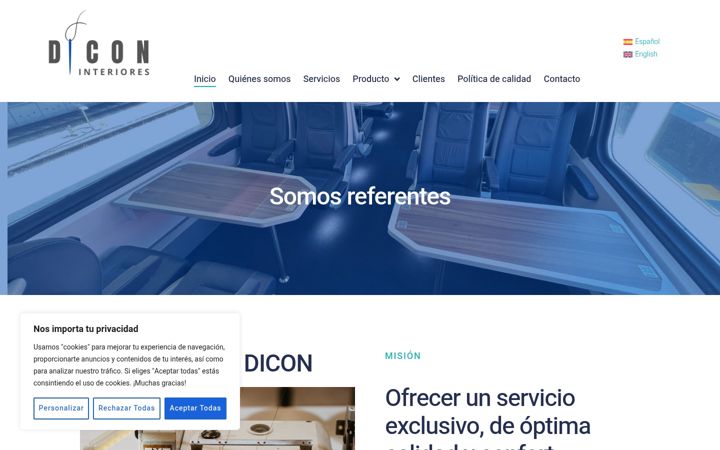Screenshot van diconinteriores.es