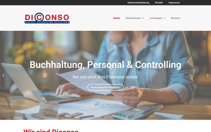 Screenshot of diconso.de