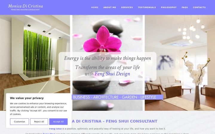 Screenshot of dicristinamonica.com