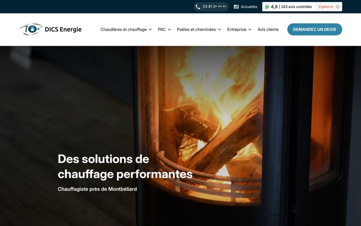 Screenshot of dicsenergie.com