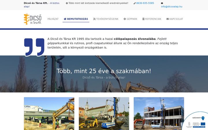 Screenshot of dicsoalap.hu