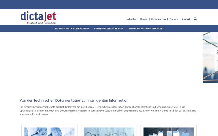Snímek obrazovky dictajet-qc.de
