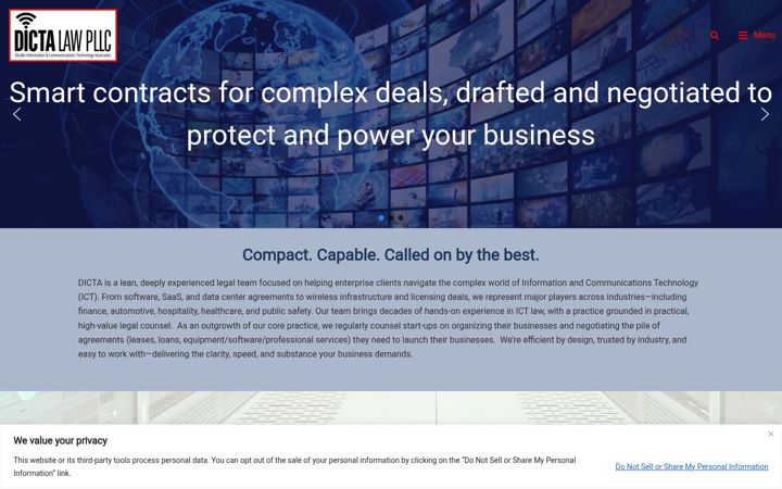 Screenshot of dictapllc.com