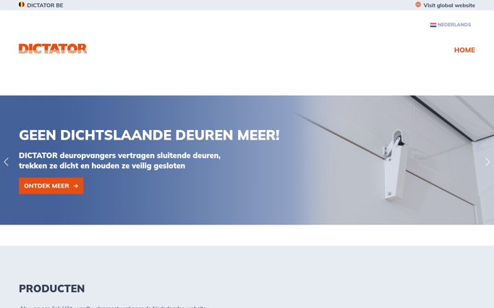 Screenshot of dictator.be
