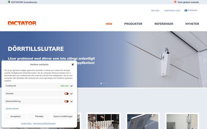 Screenshot di dictator.se