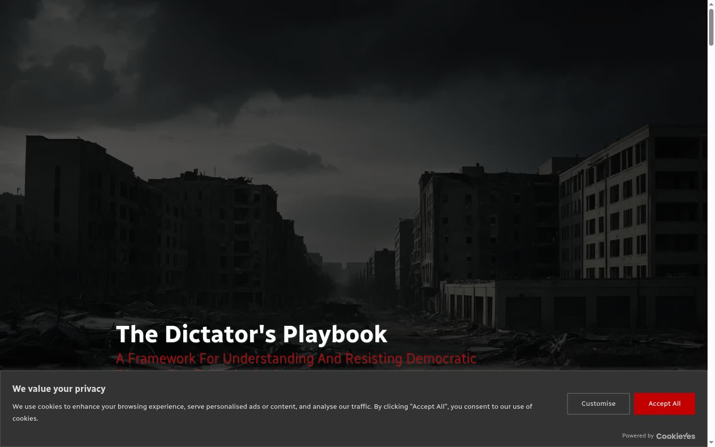 Screenshot des Einwilligungsbanners vor jeglicher Interaktion