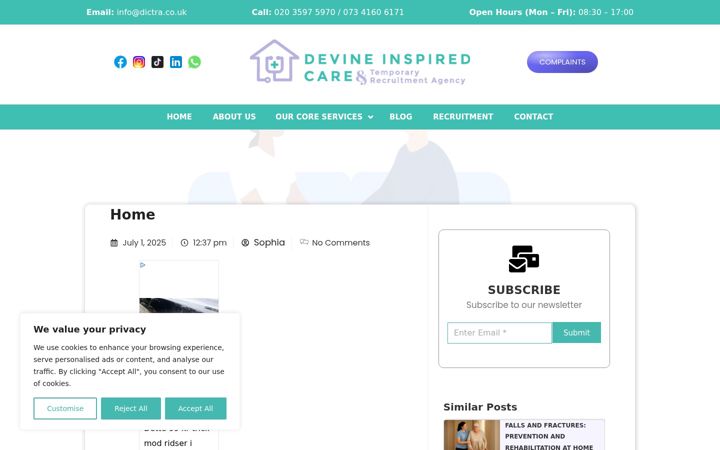 Екранна снимка на dictra.co.uk