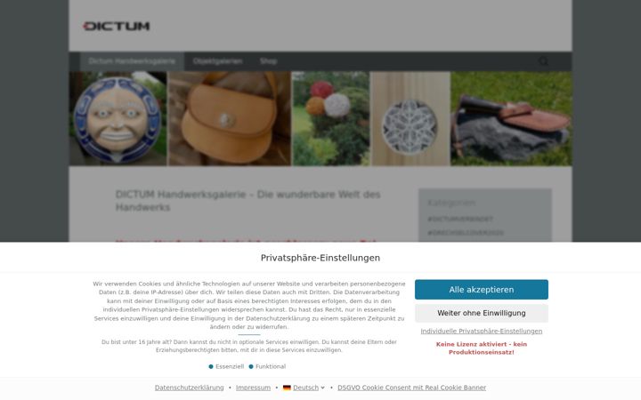 Screenshot of dictum-handwerksgalerie.de