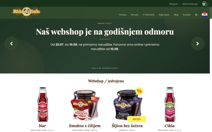 Snímek obrazovky didaboza.hr