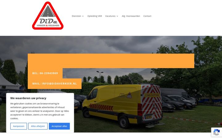 Screenshot stránky didaverkeer.nl