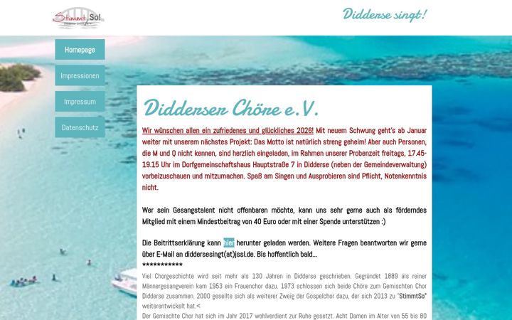 Screenshot of diddersesingt.de