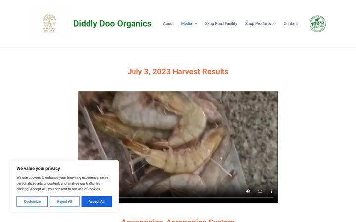 Screenshot of diddlydooorganics.com