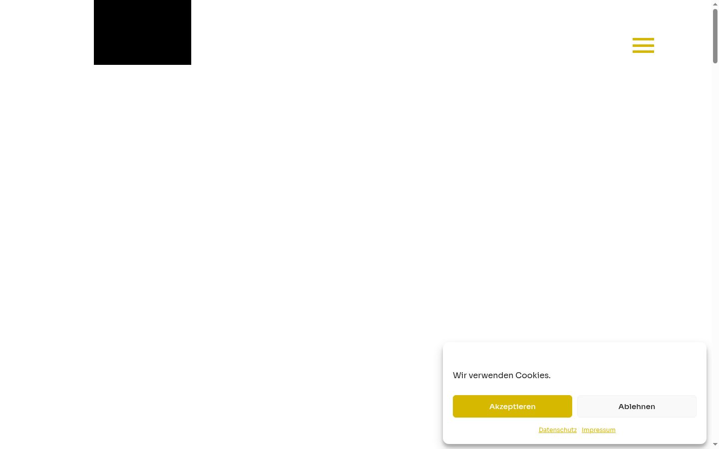 Captura de ecrã do banner de consentimento apresentado antes de qualquer interação