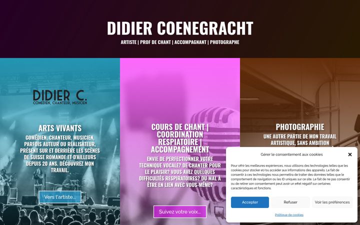 Screenshot of didier-coenegracht.ch