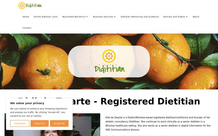 Screenshot of didititian.com