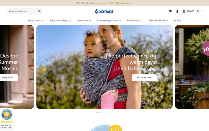 Screenshot of didymos.com