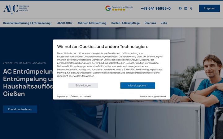 Skærmbillede af die-ac.de