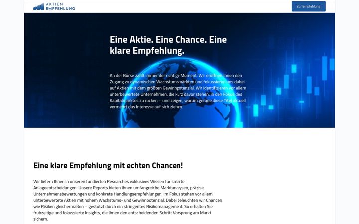 Screenshot of die-aktienempfehlung.de
