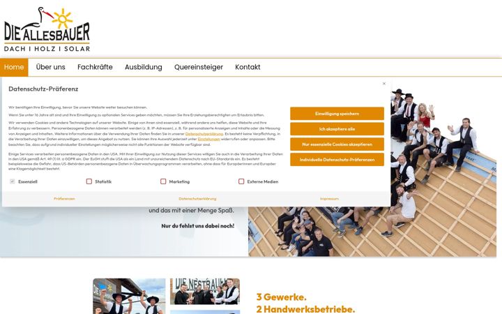Zrzut ekranu die-allesbauer.de
