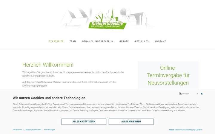 Zrzut ekranu die-altstadtpraxis.de