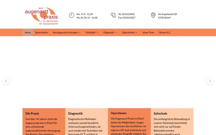 Skærmbillede af die-augenarztpraxis.de