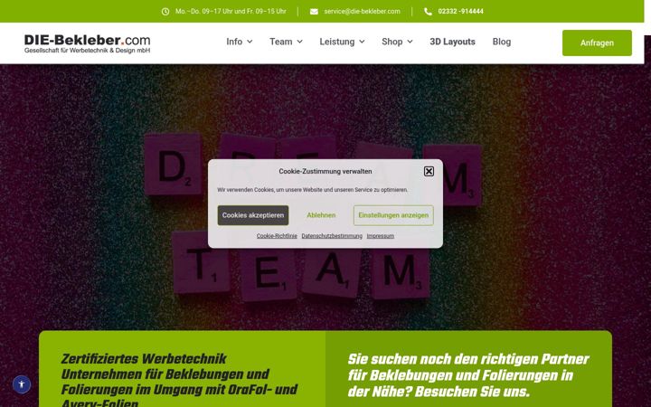 Screenshot of die-bekleber.com
